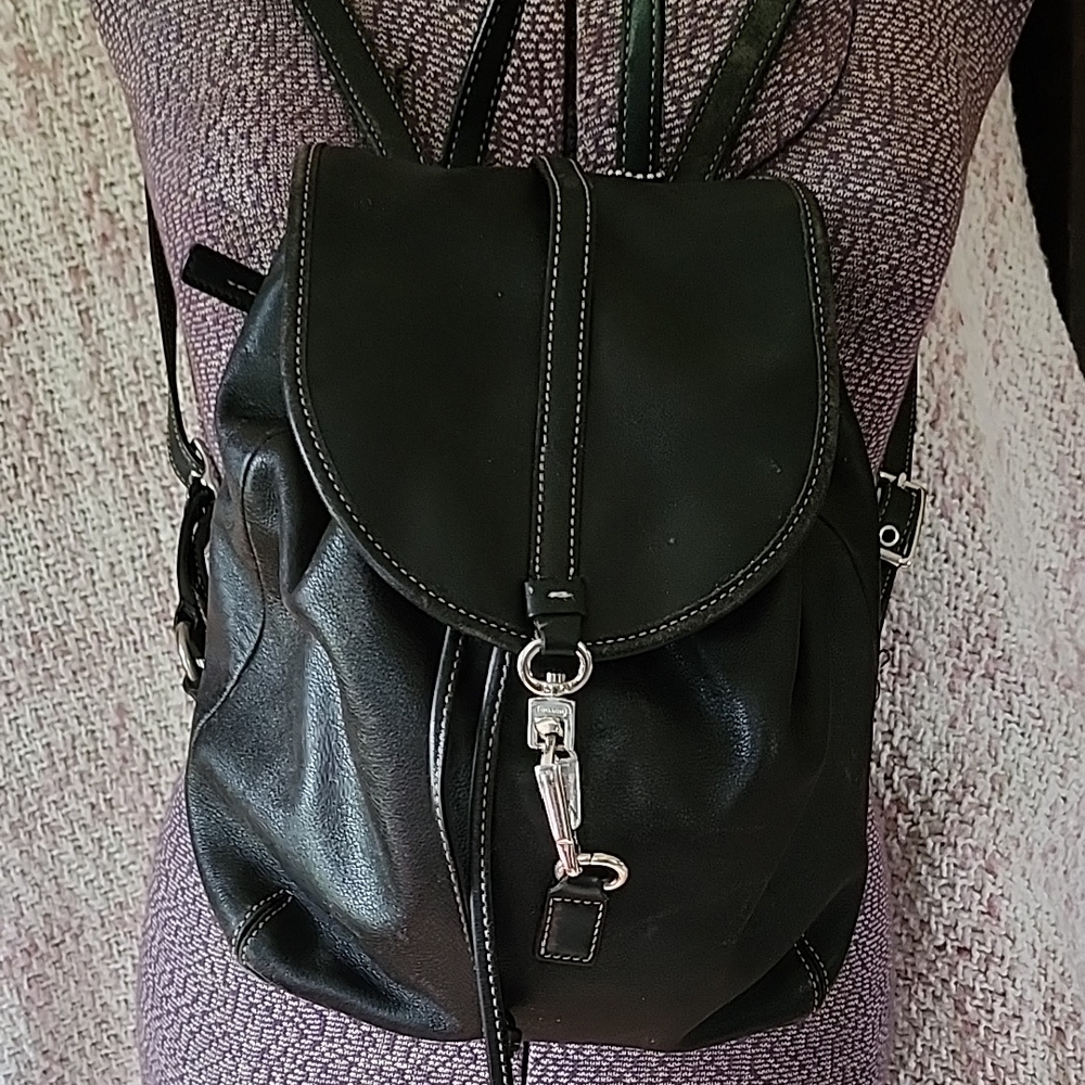 Coach Black Backpack with Minimalist Design